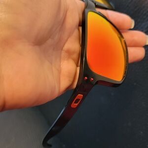 Oakley Holbrook XL Red Lenses Black Frames Polarized